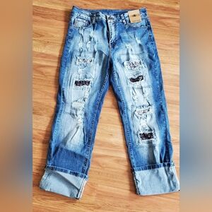 Distressed Blue Jeans for Women. Stretchy And So Comfy. New WITH TAGS